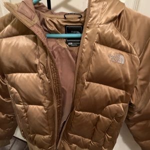 Gold North Face Coat